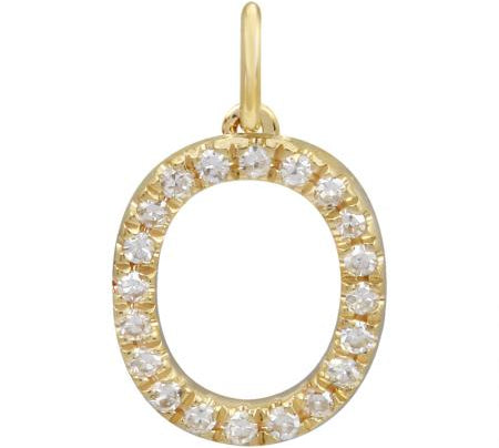 Gold Initial Diamond Charm