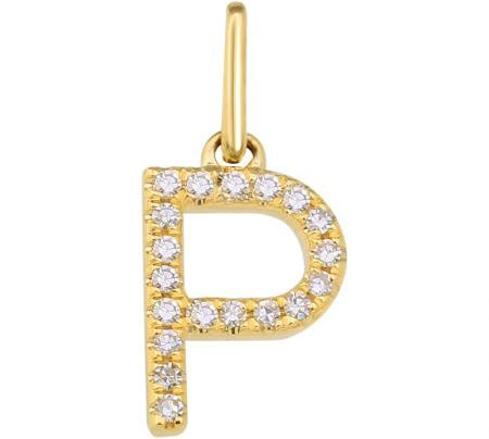 Gold Initial Diamond Charm