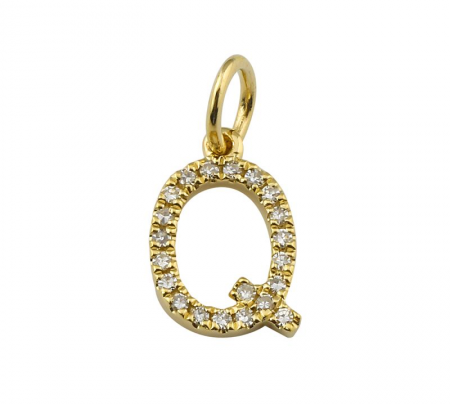 Gold Initial Diamond Charm