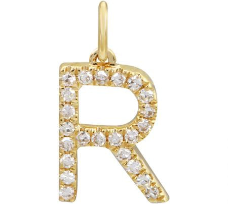 Gold Initial Diamond Charm