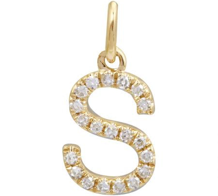 Gold Initial Diamond Charm