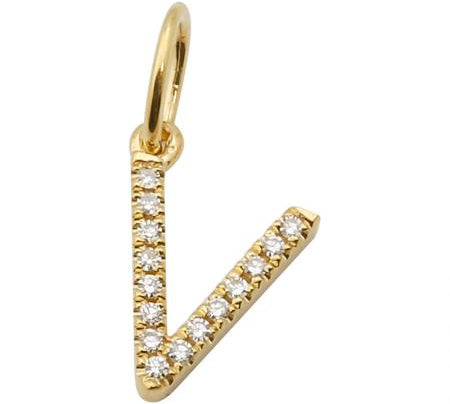 Gold Initial Diamond Charm