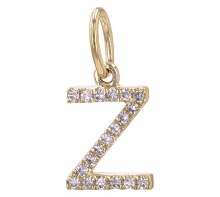 Gold Initial Diamond Charm