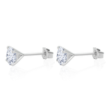Gold Lab Diamond Classic Four Prong Martini Earrings