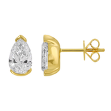 Gold Lab Diamond Pear Stud Earrings