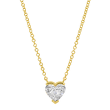Gold Lab Diamond Heart Necklace