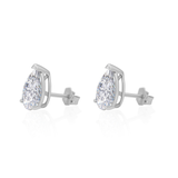 Gold Lab Diamond Pear Stud Earrings
