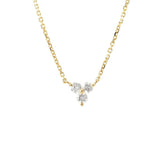 Gold Diamond Trio Necklace