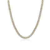 Two Tone Gold Diamond Cuban Link Necklace