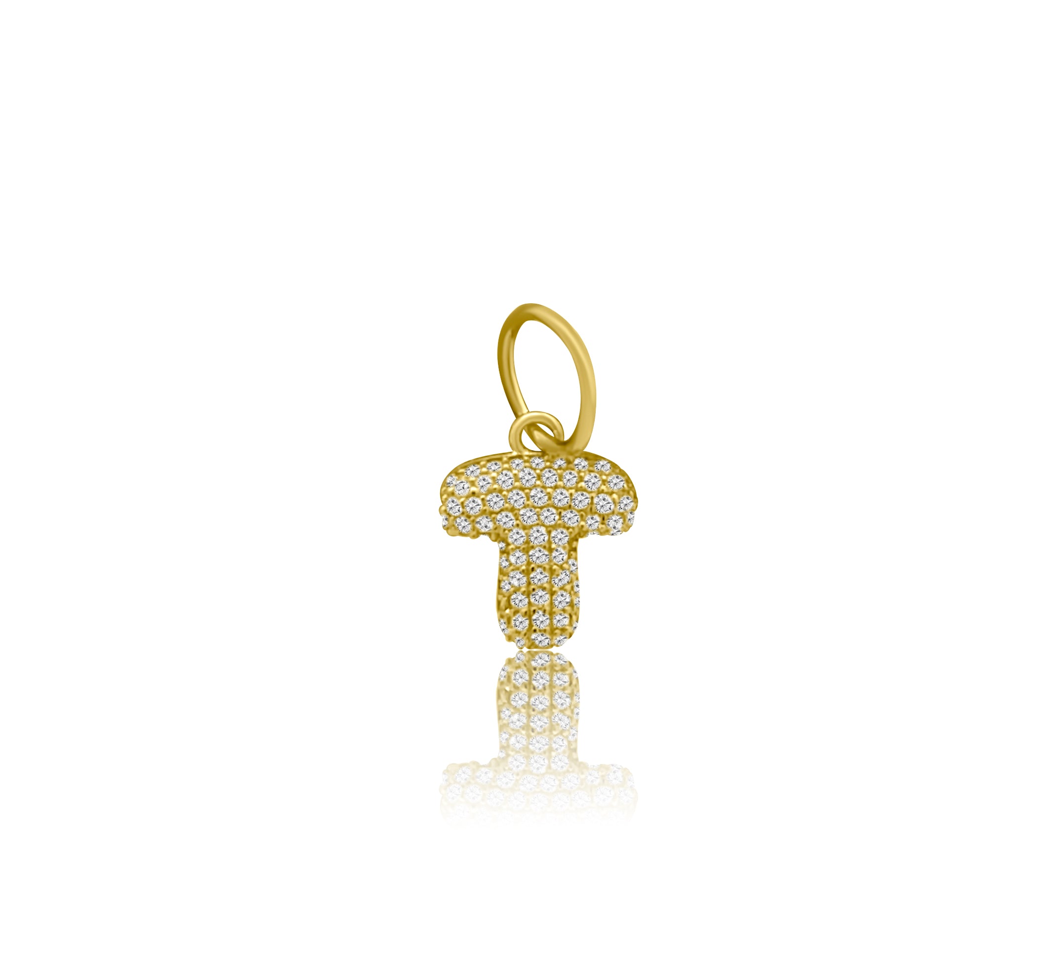 Gold Diamond Bubble Letter Charm