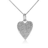 Gold Pave Diamond Heart Pendant
