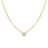 Gold Illusion Octagon Diamond Necklace