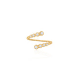 Gold Diamond Wrap Ball Ring