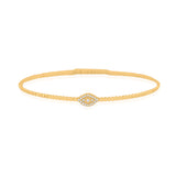 Gold Evil Eye Ball Thin Bangle