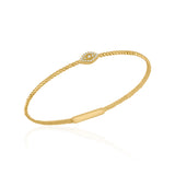 Gold Evil Eye Ball Thin Bangle