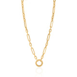 Gold Fancy Paperclip Double Clasp Chain