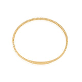 Gold Diamond Spaced Tennis Bangle