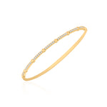 Gold Diamond Spaced Tennis Bangle