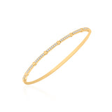 Gold Diamond Spaced Tennis Bangle