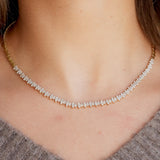Gold Multi Marquise Pave Necklace