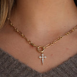 Gold Fancy Double Clasp Chain