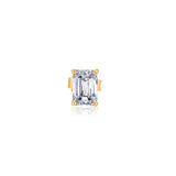 Gold Lab Diamond Emerald Cut Stud Earring