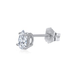 Gold Lab Diamond Mini Pear Prong Stud Earring