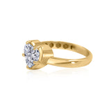 Gold Lab Diamond Heart Pinky Ring
