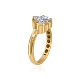 Gold Lab Diamond Heart Pinky Ring