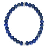 Lapis Diamond Rondelle Beaded Bracelet