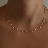 Gold Lab Diamond Floating Necklace