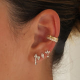 Gold Diamond Double Row Ear Cuff