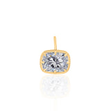 Gold Lab Diamond Antique Cushion Pendant