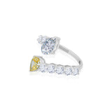 Gold Lab Yellow Diamond Pear Wrap Ring