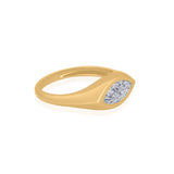 Gold Lab Diamond Marquise Bezel Ring