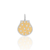 Gold Diamond Shell Pendant