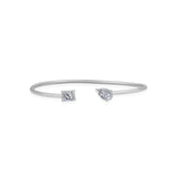 Lab Diamond Emerald Cut and Pear Bangle
