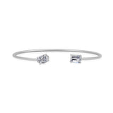 Lab Diamond Emerald Cut and Oval Bangle