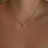 Gold Diamond Cuban Link Rondelle