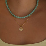 Aqua Beaded Necklace