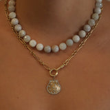 Grey Agate Beaded Necklace