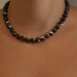 Brown Mother of Pearl Beaded Necklace
