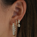 Statement Oval Lab Diamond Hoops