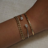 Lab Diamond Emerald Cut and Oval Bangle