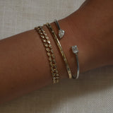 Lab Diamond Emerald Cut and Pear Bangle