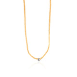 Gold Diamond Baguette Bar Pattern Necklace