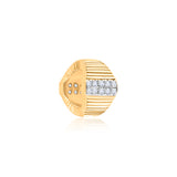 Gold Diamond Double Row Fluted Spacer
