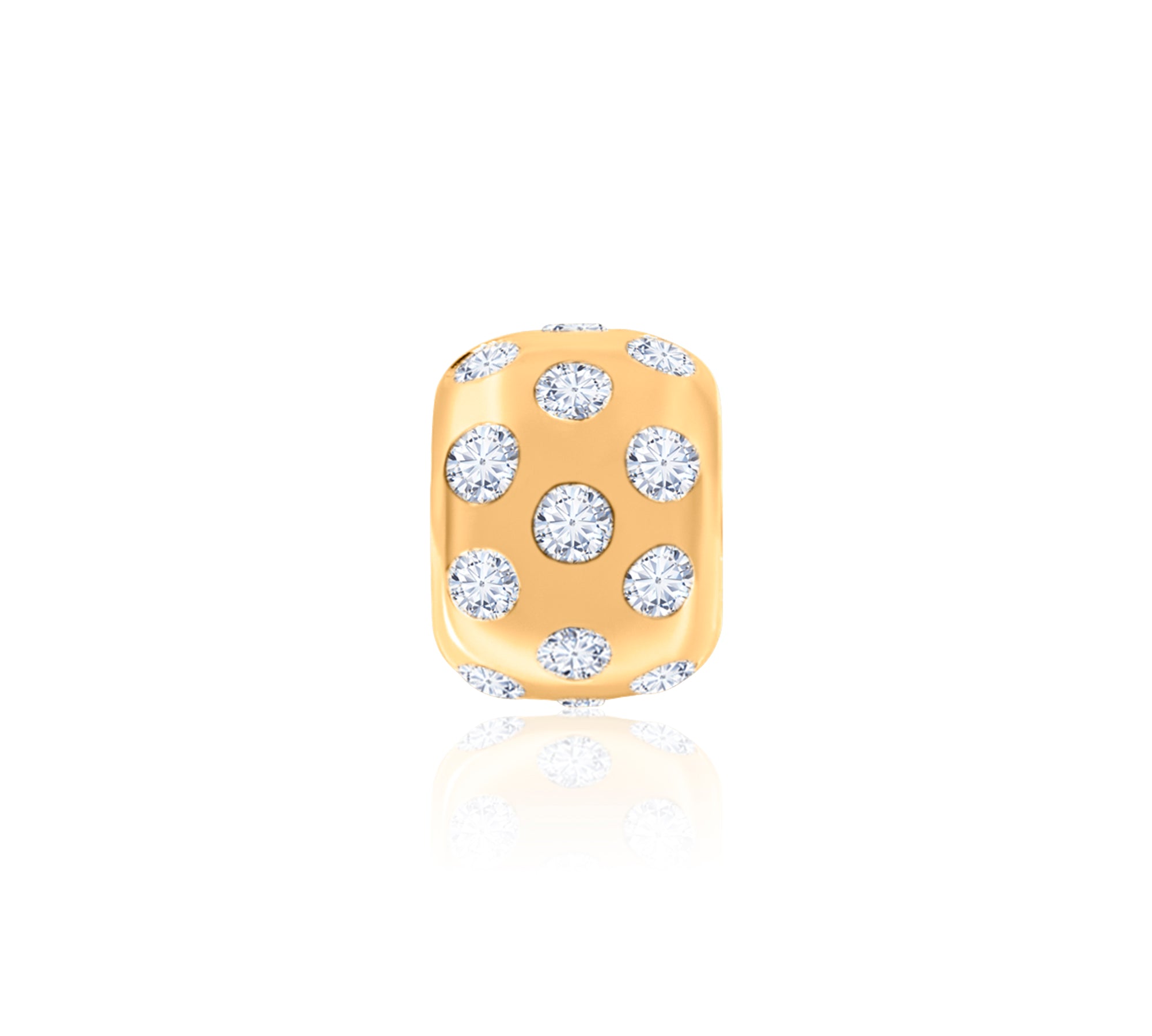 Gold Diamond Round Spacer