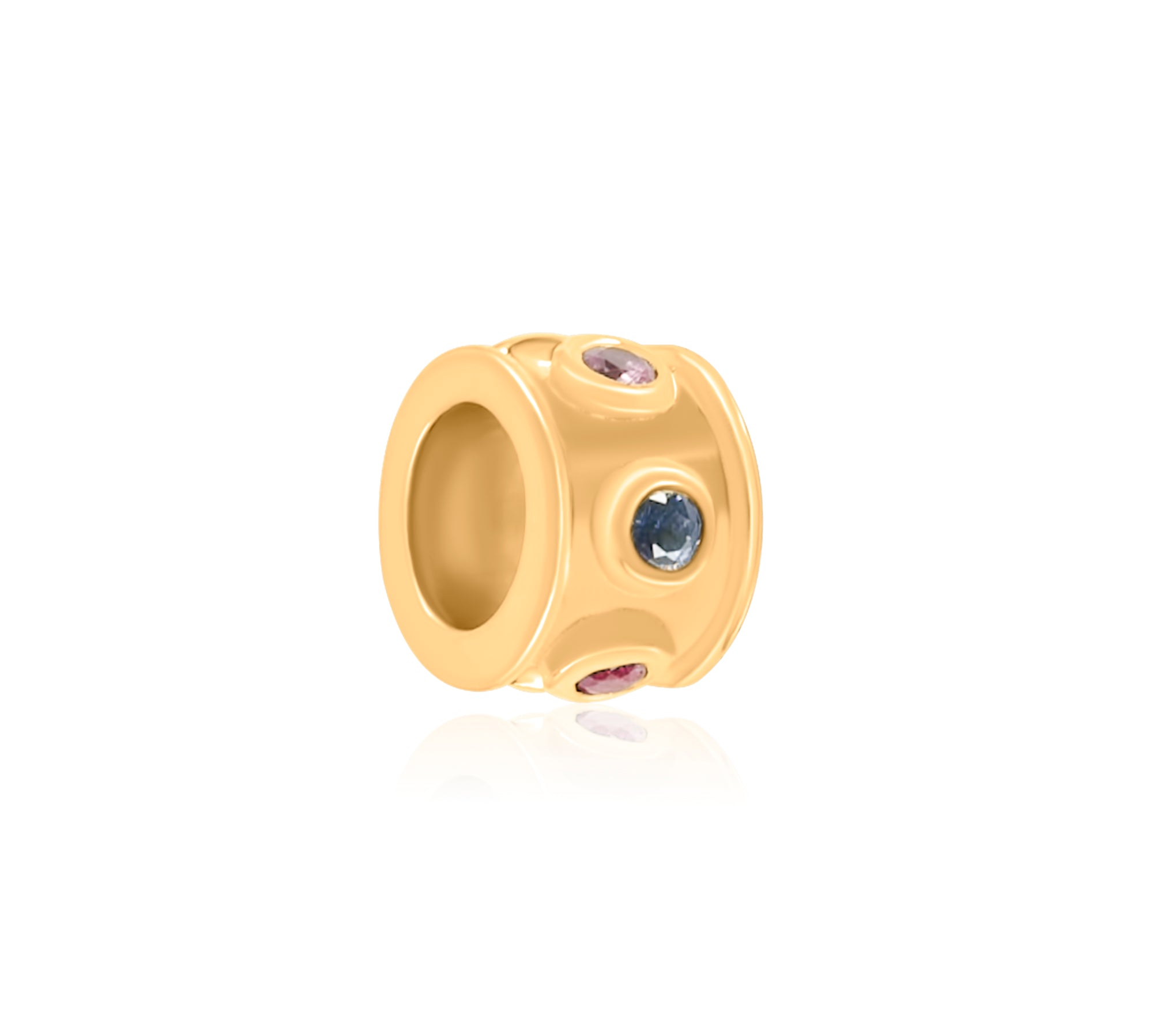 Gold Multi Color Round Barrel Spacer