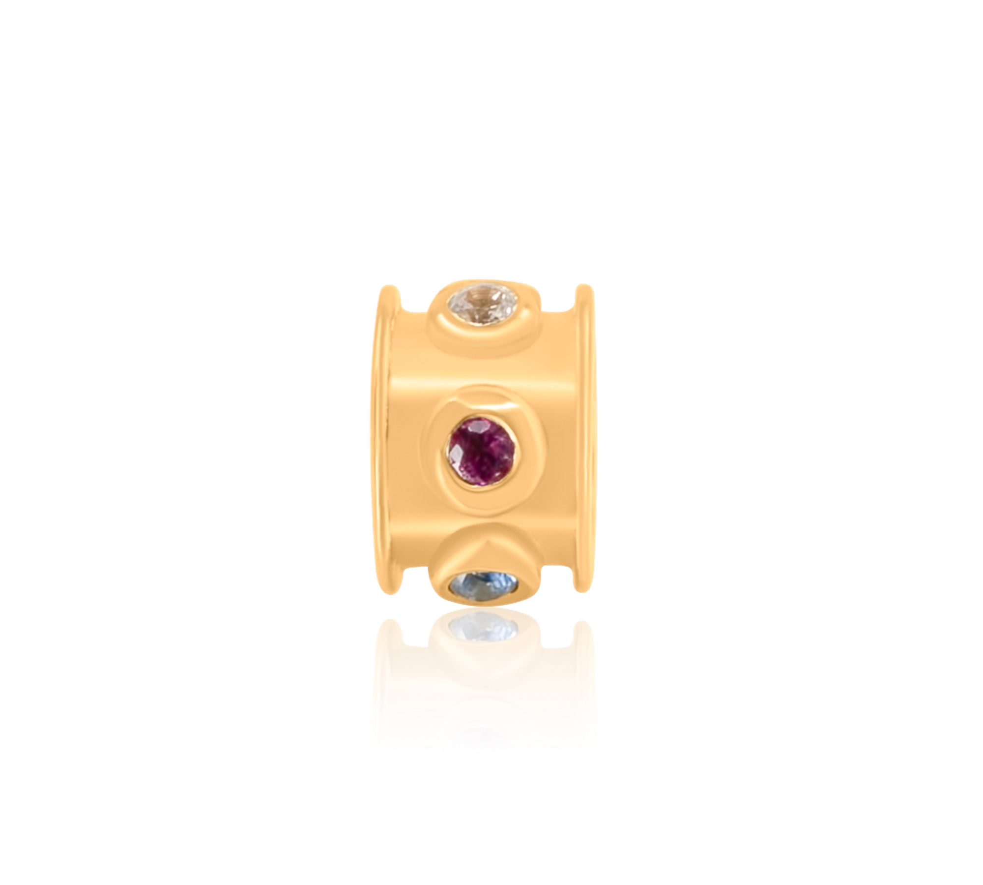 Gold Multi Color Round Barrel Spacer